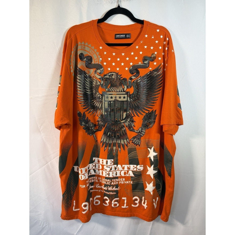 Contender T shirt Size 5XL U.S. treasury theme pullover short sleeves